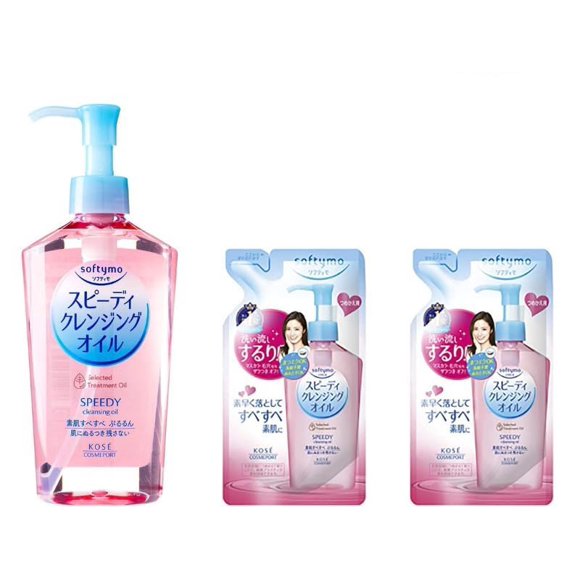 Aceite Limpiador TUKIMA Kose Softymo Speedy 230 ml Pump + 200 ml x2