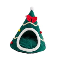 Ioensy - Cama Para Gatos Con Forma De Árbol De Navidad, Decoración Navideña, Bonita Y Cómoda Para Gatos De Interior, L
