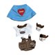 thumbnail image 2 of Ropa Para Muñecos De Peluche, Accesorios Para Muñecos De Peluche Hechos A Mano Para Muñecas De 15 A 17 Cm, Lindo Traje De Perro, Sombrero Azul, 2 of 3