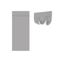 Xusx111 - 1 Paquete Cortina De Puerta - Cortinas De Oscurecimiento Habitación Oscurecimiento Privacidad Atar Cortina De Ventana Para Patio Vidrio/Puerta Ciega Puerta Francesa, W 26 X L 68, Gris Claro