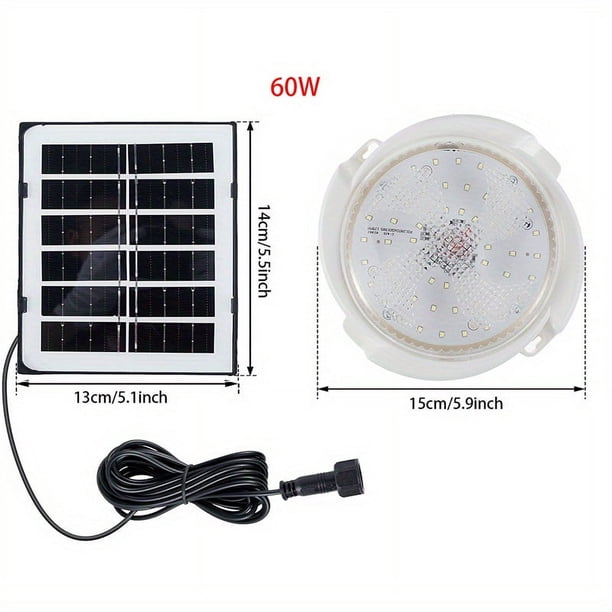 1pc LED Solar Indoor Balcon Ceiling Light IP65 Waterproof Outdoor Powerful Garden Decoration For Home Porch Smart Lamp Fixture