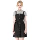 thumbnail image 2 of INSPIRE CHIC Vestido de Primavera Verano de Mezclilla con Tirantes Ajustables para Mujer, Línea A, L Negro, 2 of 8