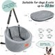 thumbnail image 2 of Asiento de coche para perros Lealchum para perros pequeños de hasta 14 kg, ultrasuave, 2 of 6