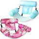 thumbnail image 1 of Flotadores inflables para piscina Sloosh para adultos, 2 paquetes con hojas tropicales, 1 of 7