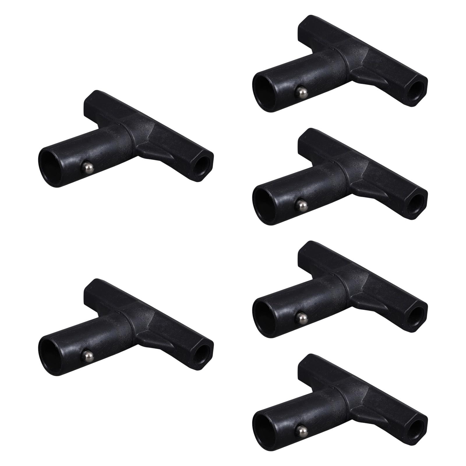 Magideal - 6 Tapas Para Postes De Trampolín, Cubiertas Para Tubos De Trampolín, Conectores Para Postes De Cama De Salto, Accesorios Estables Para Patio Exterior.