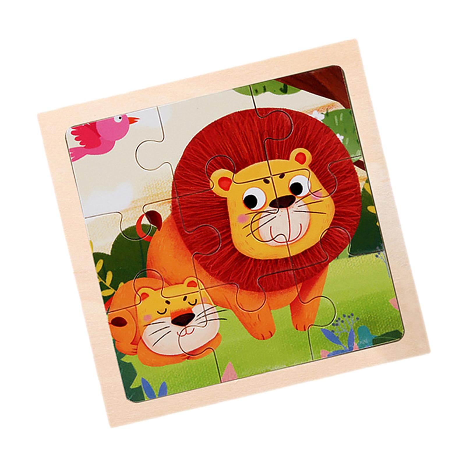 Bothyi - Rompecabezas De Madera Juguetes Educativos De Aprendizaje Temprano Para Niños Pequeños León