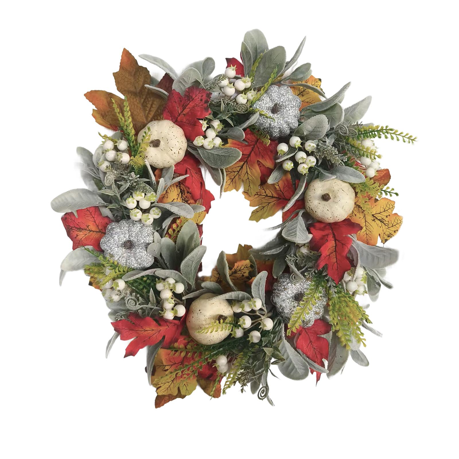 Bothyi - Puerta Otoño Otoño Guirnalda Guirnaldas De Acción De Gracias Decoración De Vacaciones Simulado 35 Cm X 35 Cm