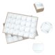 thumbnail image 3 of REGALWOVEN 2 Piezas de Bandejas Organizadoras de Accesorios Apilables de Cuero PU con Divisores Removibles para Cajones, Estuche de Accesorios Blanco Bandeja de 24 Compartimentos, 3 of 7