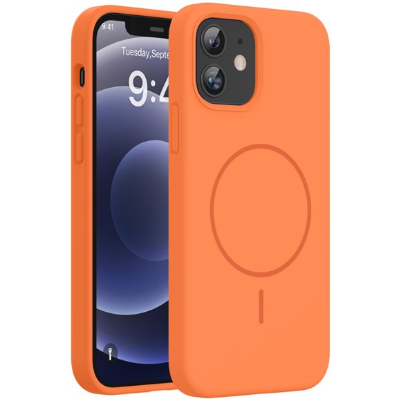 Funda Miracase para iPhone 12/12 Pro Naranja con MagSafe