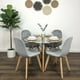 thumbnail image 1 of Comedor Mesa Redonda Elida 80 cm + 4 Sillas Vorak Gris, 1 of 2