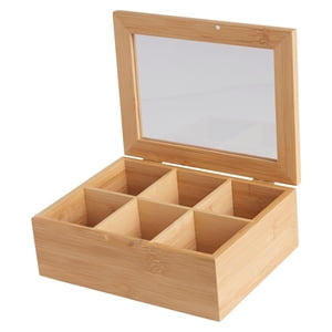Caja Para Té De Bambú Con 6 Compartimentos Day