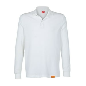 T-World - Polera Polo 60% Algodón Manga Larga Hombre Blanca