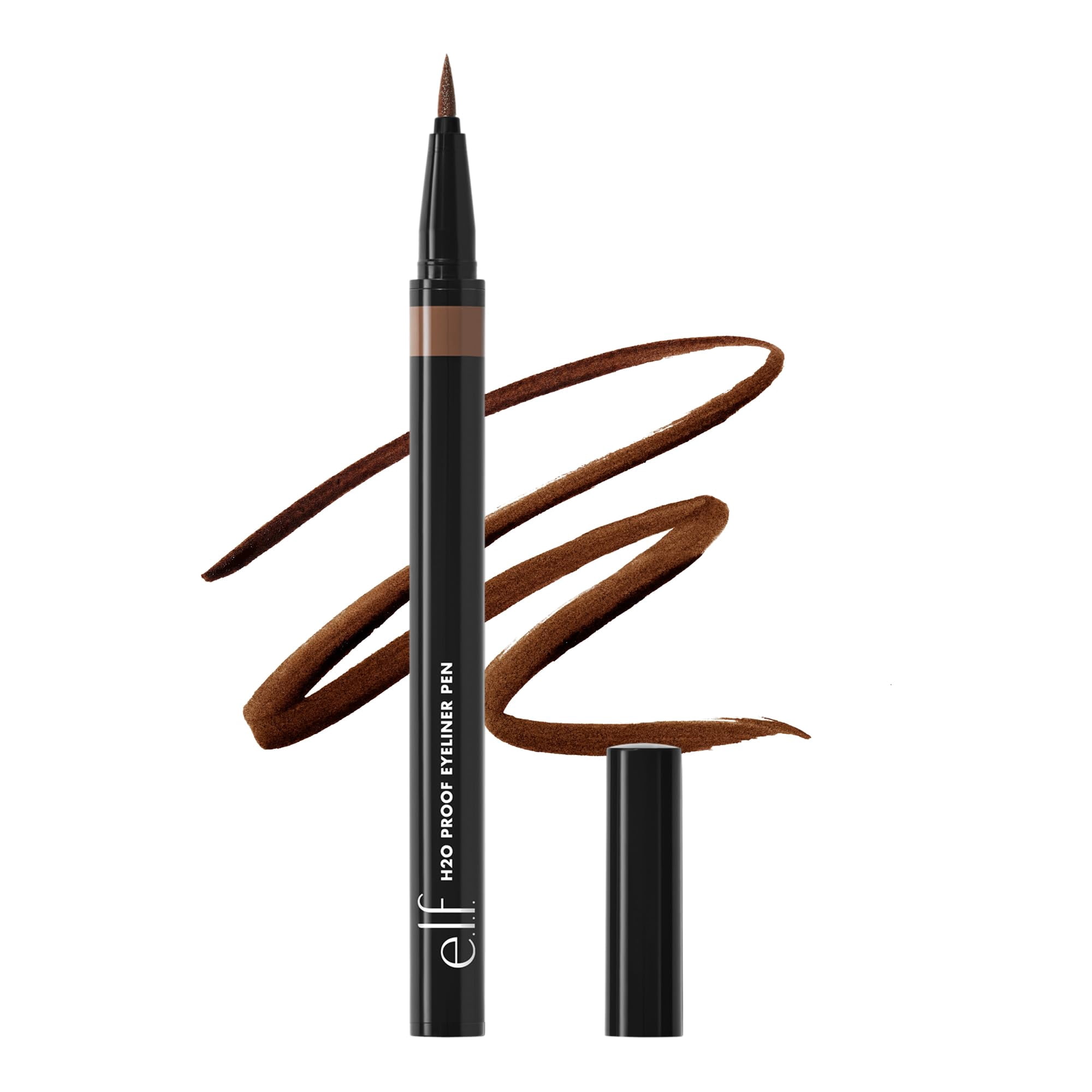 Delineador De Ojos E.l.f. H2o Proof Con Punta De Fieltro, Impermeable Y Duradero