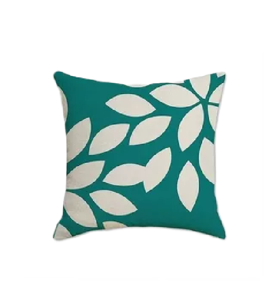 Genérico - Pack De 4 Fundas De Almohada Cojín Con Diseño 45X45 Cm Hojas Verdes