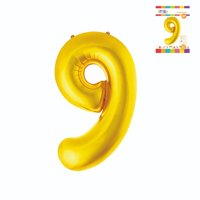 Globo Papel Metal Dorado N9  Party Express