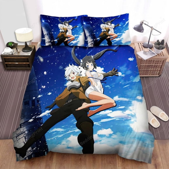 Is It Wrong To Try To Pick Up Girls In A Dungeon Anime Quilt Duvet Cover Set3-Piece Bedding Set