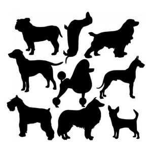 Rienda Libre Graphics - Decomural Dog Breeds Dog Grooming Set Ws-33065
