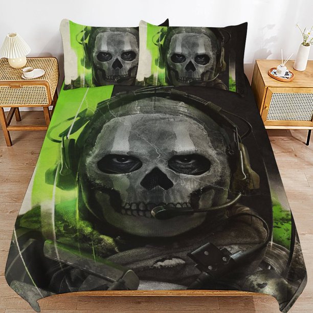 Call Of Duty Bedding Set Duvet Cover Comfortable and Lightweight Cartoon Bedding 3 Piece Bed Set