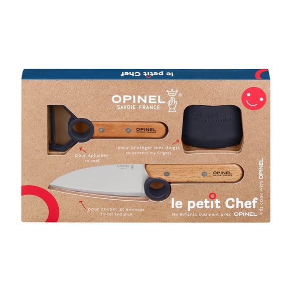 Juego de cuchillos de cocina OPINEL Le Petit Chef de 3 piezas azul