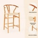 thumbnail image 5 of Taburete Wishbone Madera y Hilo de Cuerda - Natural, 5 of 7