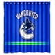 thumbnail image 1 of Cortina de ducha de los Vancouver Canucks, juego de cortina de baño con ganchos, tamaño 66 x 72 pulgadas, 1 of 3