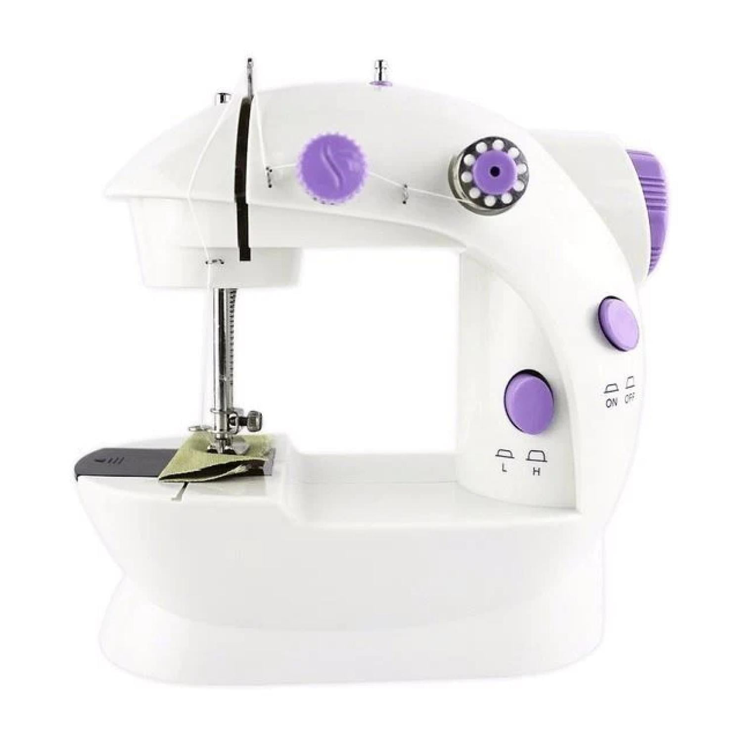 Total E-commerce - Maquina De Coser Portatil 22.5x13.5x21cm Blanco Morado
