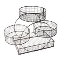 Magideal - Cesta De Frutas Escalonada, Estante Para Verduras, Soporte Para Cuenco De Fruta Multiusos, Estante Para Encimera De Cocina Para Almacenamiento De Pan, Negro