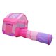 thumbnail image 3 of 2-en-1 Túnel Para Ni?os Emergente Tienda De Juegos Para Interiores Al Aire Libre Casa De Castillo Bola De Juguete 120x120x130cm Rosa Rosa, 3 of 3