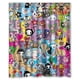 thumbnail image 1 of Cortina de ducha Tokidoki con todos los personajes, juego de cortinas de baño con ganchos, tamaño 60 x 72 pulgadas, 1 of 3