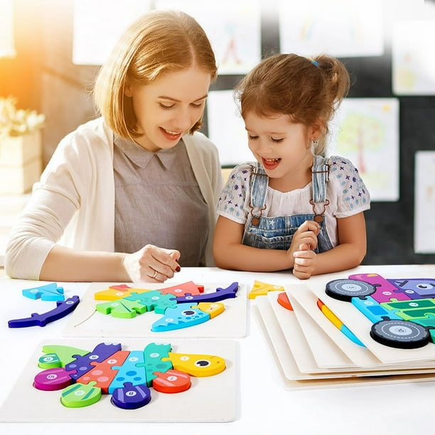 8 Styles Of Digital 3D Three-dimensional Jigsaw Puzzle, Puzzle Board, Animal Dinosaur Transportation Tool, Cognitive Educational Early Education Toys