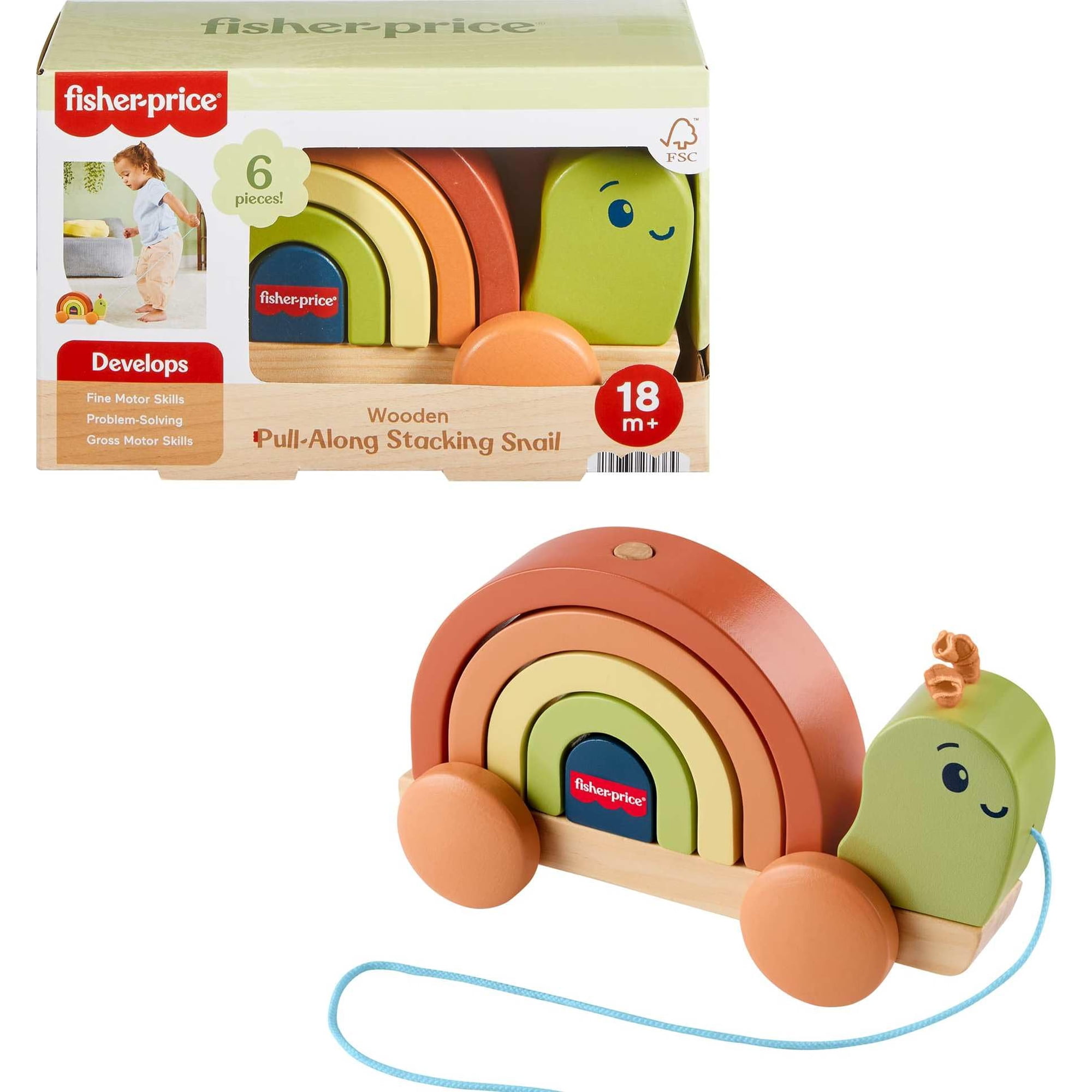 Caracol Apilable De Madera Para Niños Pequeños De Toy Fisher-price