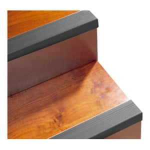 Nariz De Grada Escalera Pvc 37X37Mm 3Mts Gris Oscuro Dvp