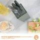thumbnail image 3 of Juego de bloques de cuchillos MasterChef Earth Greys, 6 cuchillos de acero inoxidable, 3 of 3