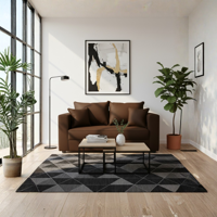 Construcsofá - Sofa 2 Cuerpos Aurelia Tela Chocolate