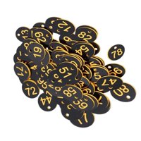 Ioensy - 100X Número De Etiqueta De Número Portátil 1-100 Para Llaves De Dormitorio De Almacén De Hotel Palabra Negra + Amarilla