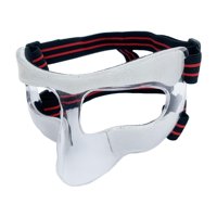 Magideal - Protector Nasal Deportivo, Máscara Transparente De Baloncesto, Protector Facial De Béisbol Para Nariz Rota, Protector Facial Ajustable, Protector Cuerda Roja De Cara Completa