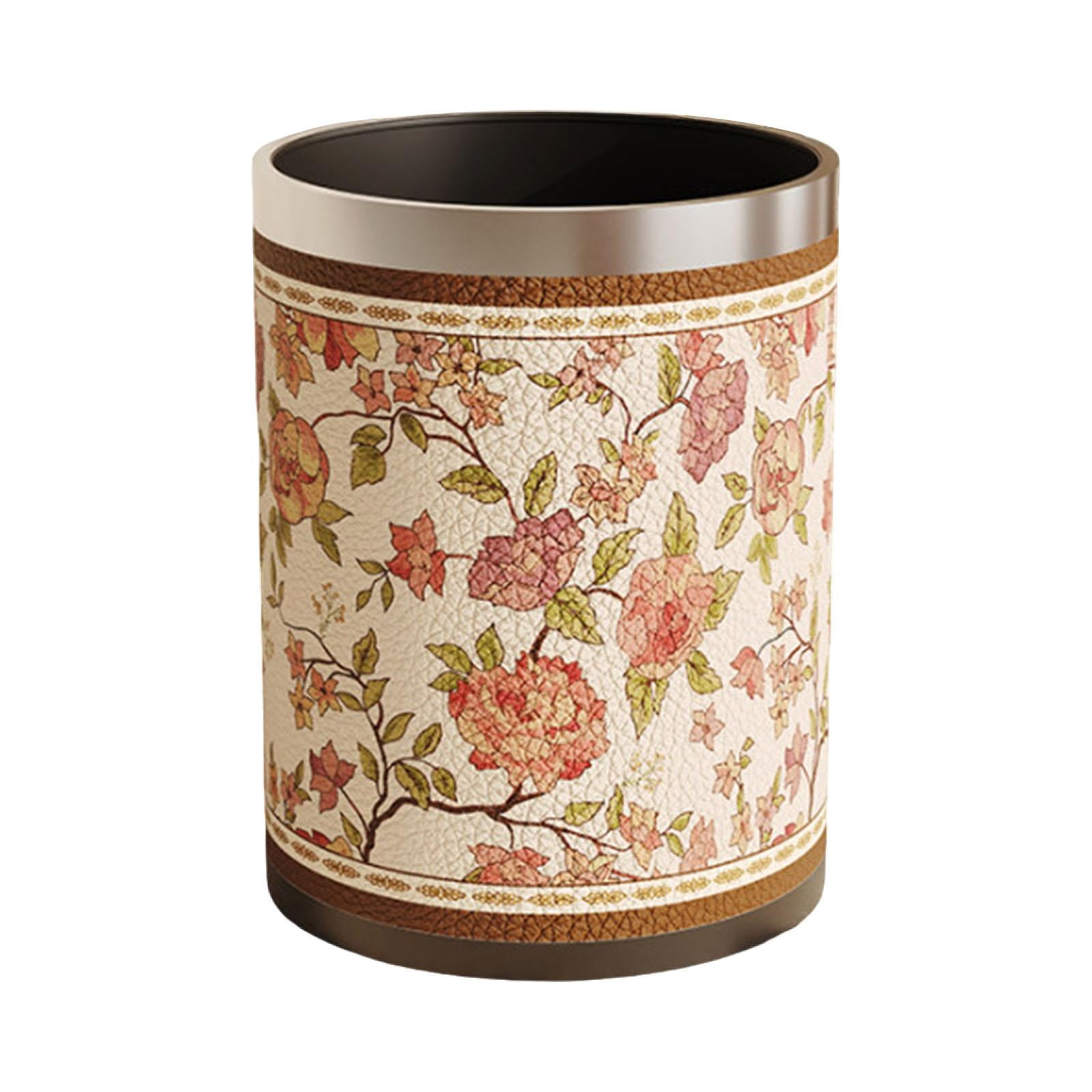 Magideal - Cubo De Basura De Pu, Cubo De Basura De Baño, Cubo De Basura, Cesto De Basura, Contenedor De Basura Para Lavadero, Dormitorio, Estudio, Cocina, Tocado Estilo A