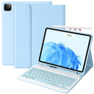 Funda Con Teclado Amzcase Para Ipad Air De 11 Pulgadas, Color Azul