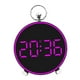 thumbnail image 2 of Reloj Despertador Digital Moderno Con Luz Ambiental Para Sala De Estar, Oficina, Mesita De Noche, Color Rojo Rosa, 2 of 5