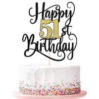 Decoración De Tarta Ruscalin Para Fiesta De Cumpleaños Número 51