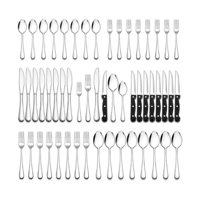 Genérico - Set 48 Piezas Cubiertos Cuchillería Acero Inoxidable Plata