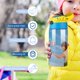thumbnail image 5 of David Botella de Agua con Tapa Pop Top de Un Toque, Acero Inoxidable, a Prueba de Fugas, para Deportes, Botella Infantil azul 12 oz, 5 of 6