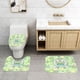 thumbnail image 2 of Keroppi Rana Juego de 3 alfombras de baño de coral fleece: tapete de baño + alfombra de inodoro en forma de U + funda de tapa de inodoro en forma de O, 2 of 6