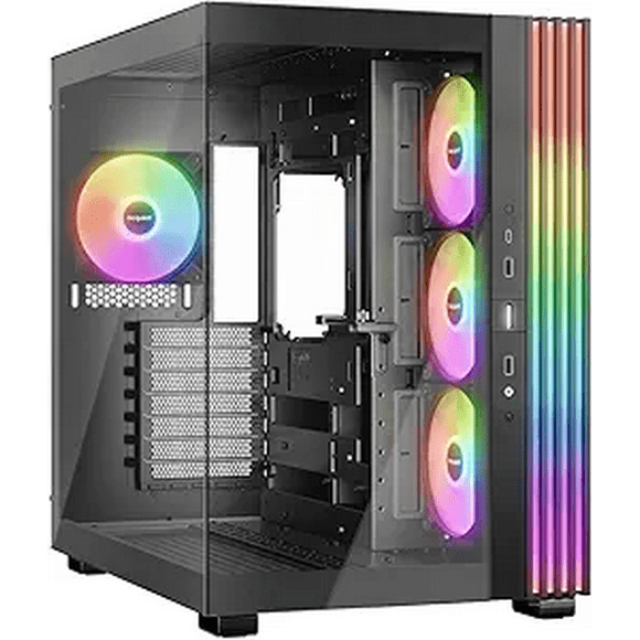 Gabinete Gamer Light Base 600 LX Black, 4x120mm ARGB, ATX, Color Negro