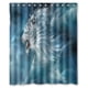 thumbnail image 1 of Cortina de ducha con diseño de tigre y cielo, con ganchos, 60 x 72 pulgadas, 1 of 3