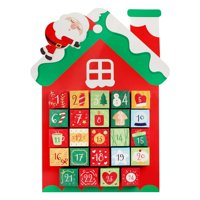 Magideal - Calendario De Adviento De Navidad Con Diseño De Casa De Muñeco De Nieve Decoración De Pared Señal Navideña Accesorio De Mesa Fabricado En Papel Adecua