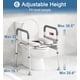 thumbnail image 4 of Elevador de asiento de inodoro Soundfuse para personas mayores con asas, 400 libras, 4 of 6