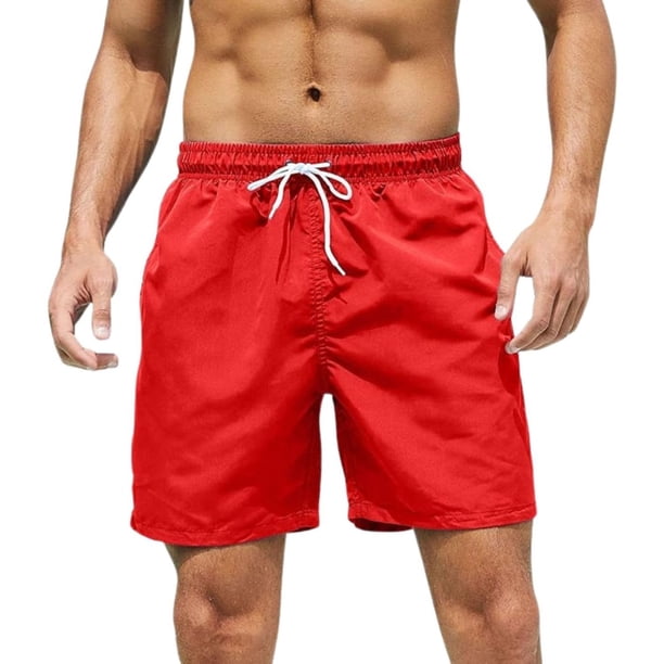 Traje De Baño Hombre Forro Malla Colores Liso 205