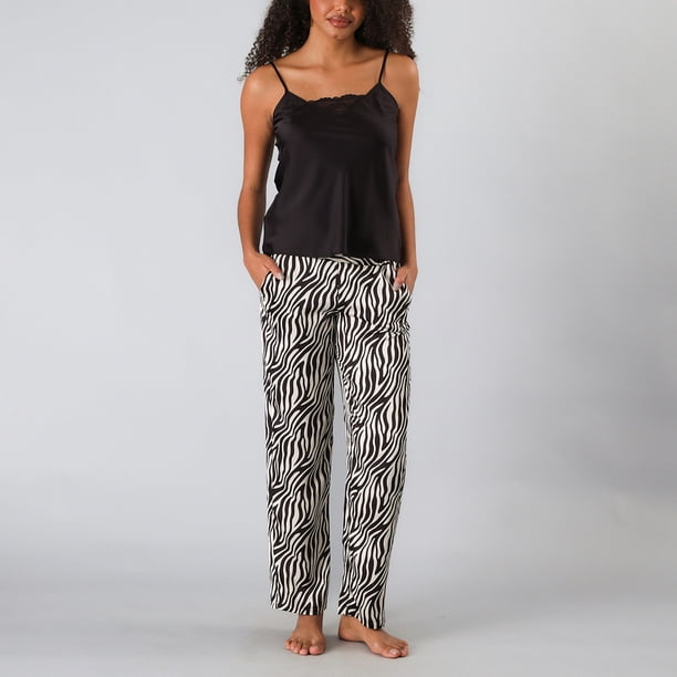 Set Pabilo + Pantalon Satin Print Flores Mujer 33825-2