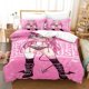 thumbnail image 1 of Ironmouse Bedding Set Single Twin Full Size Bed Set Adult Kid Bedroom Duvet cover Sets Anime Kawaii Girls Bed Sheets, 1 of 5